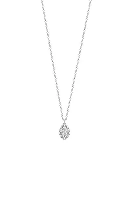 Bony Levy Mika Diamond Cluster Pendant Necklace in 18K White Gold at Nordstrom