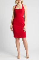 Black Halo Zarela Halter Neck Sheath Cocktail Dress at Nordstrom,