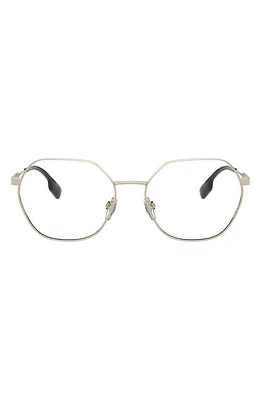 burberry 54mm Round Optical Glasses in Light Gold at Nordstrom