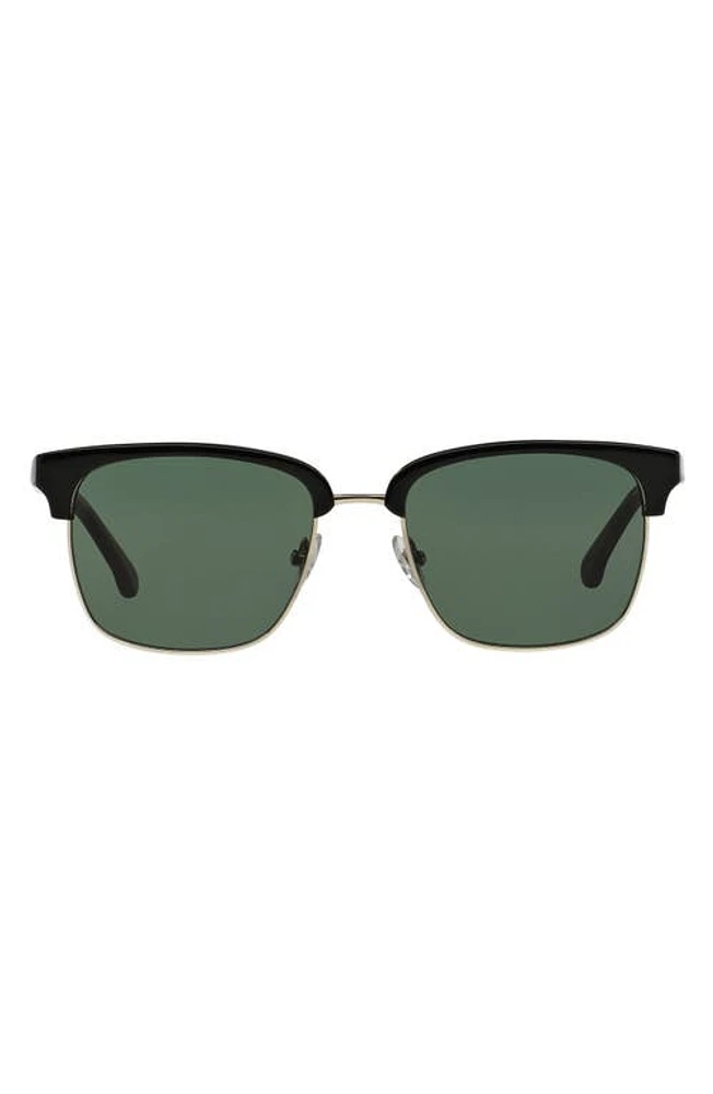 Brooks Brothers 53mm Square Sunglasses in Gold Black/Green at Nordstrom