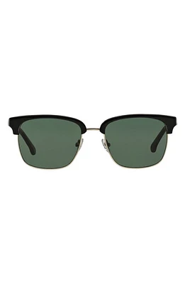 Brooks Brothers 53mm Square Sunglasses in Gold Black/Green at Nordstrom