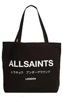 AllSaints Underground Tote in Black/Chalk at Nordstrom