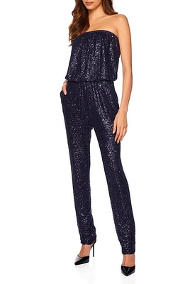 Susana Monaco Sequin Strapless Jumpsuit at Nordstrom,