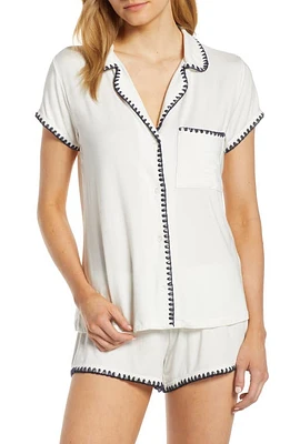 Eberjey Whipstitch Jersey Short Pajamas at Nordstrom,