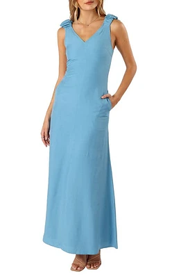 Petal & Pup Michael Sleeveless Maxi Dress Blue at Nordstrom,