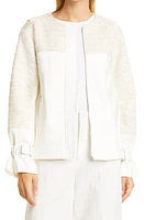 KOBI HALPERIN Cassie Mix Media Jacket in Ivory at Nordstrom, Size Small