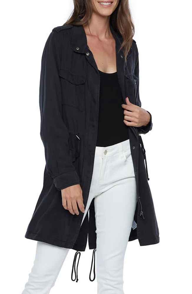 Wash Lab Denim Road Trim Split Hem Zip-Up Jacket at Nordstrom,