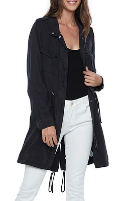 Wash Lab Denim Road Trim Split Hem Zip-Up Jacket at Nordstrom,