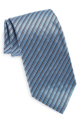 ZEGNA TIES Brera Ivy Stripe Silk Tie in Blue at Nordstrom