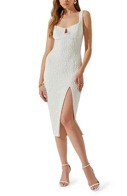 ASTR the Label Wylla Underwire Body-Con Dress in White at Nordstrom, Size Large