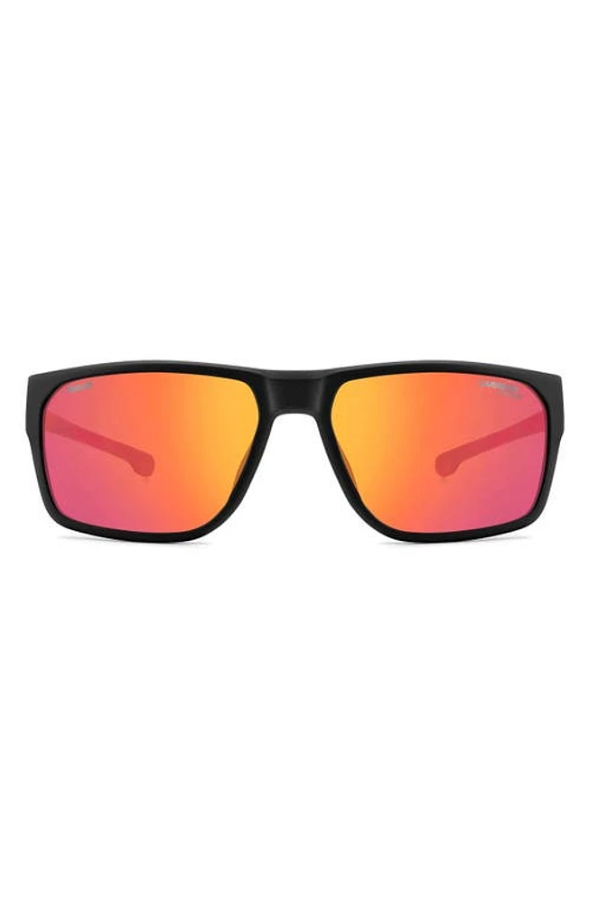 Carrera Eyewear x Ducati 59mm Rectangular Sunglasses in Black Red/Red Multilayer at Nordstrom