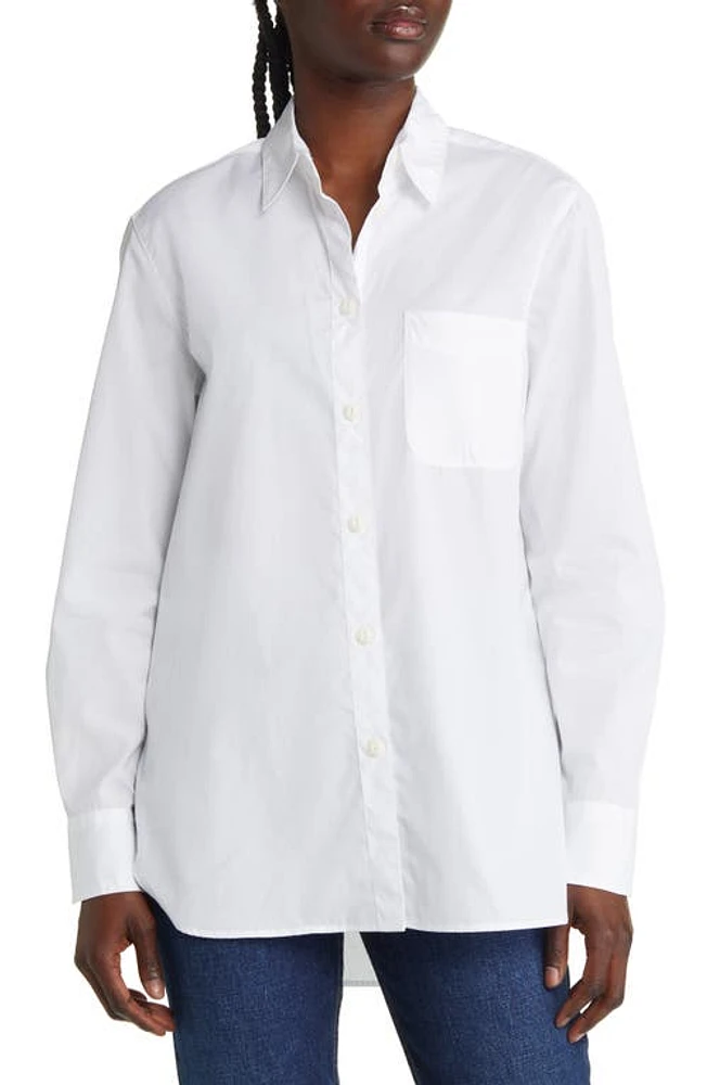 rag & bone ICONS Maxine Cotton Poplin Button-Up Shirt Wht at Nordstrom,