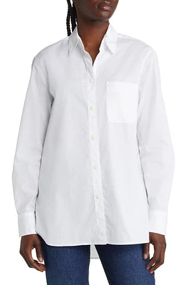 rag & bone ICONS Maxine Cotton Poplin Button-Up Shirt Wht at Nordstrom,