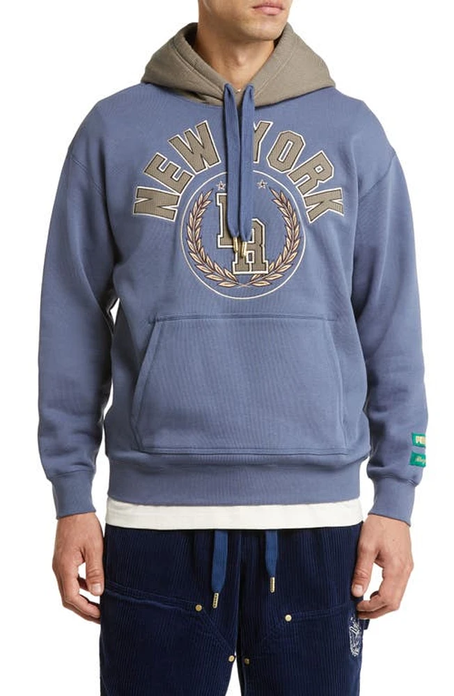 PUMA x Rhuigi Wool Blend Graphic Hoodie Inky Blue at Nordstrom,