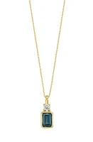 Bony Levy 14K Gold London Blue Topaz Pendant Necklace in 14K Yellow Gold at Nordstrom, Size 18