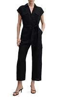 MANGO Linen Cargo Jumpsuit at Nordstrom,