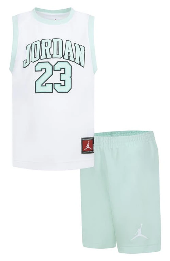 Jordan Kids' Jersey & Shorts Set Mint Foam at Nordstrom