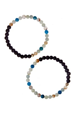 The Healer's Collection Men's N13 Boss/Confidence Set of 2 Healer's Bracelets in Black at Nordstrom