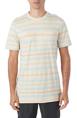 O'Neill Brockton Stripe Pocket T-Shirt Cream2 at Nordstrom,