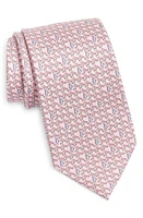 ZEGNA TIES Seagull Print Silk Tie in Pink at Nordstrom