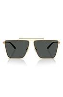 Versace 64mm Oversize Pillow Sunglasses in Gold at Nordstrom