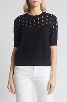 DKNY Cutout Detail Sweater Black at Nordstrom,