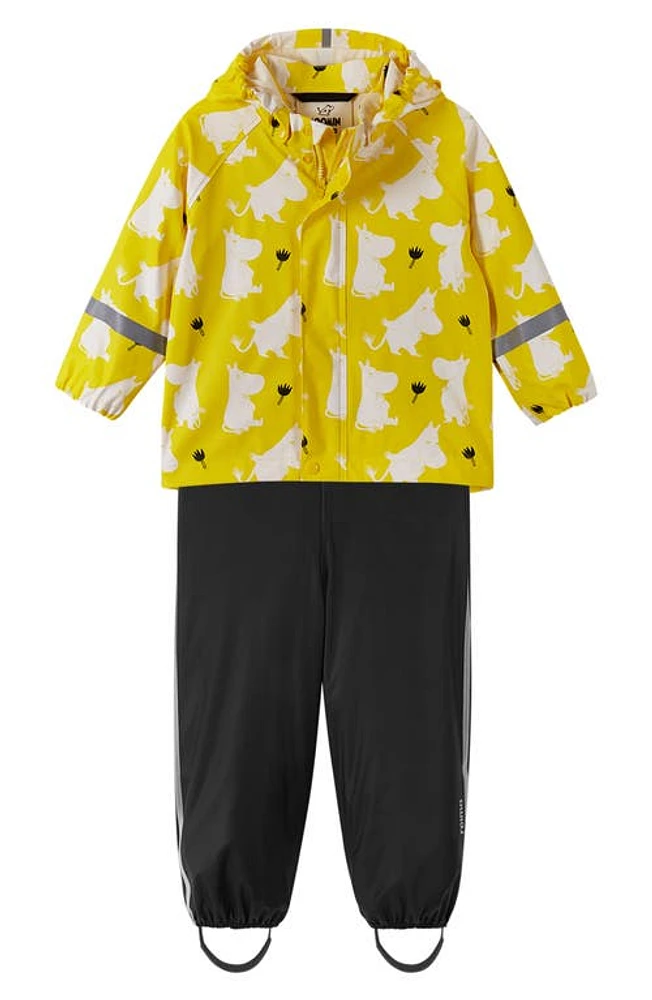 Reima Kids' Waterproof Rain Jacket & Pants Set Yellow at Nordstrom,