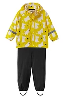 Reima Kids' Waterproof Rain Jacket & Pants Set Yellow at Nordstrom,