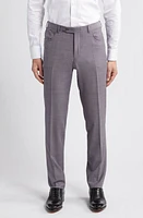 Canali Milano Trim Fit Five Pocket Wool Dress Pants Purple at Nordstrom, Eu