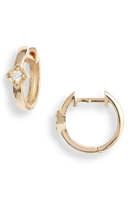 Anzie Cleo Diamond Huggie Hoop Earrings in Gold/Diamond at Nordstrom