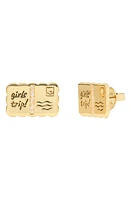 Kate Spade New York postcard stud earrings in Gold at Nordstrom