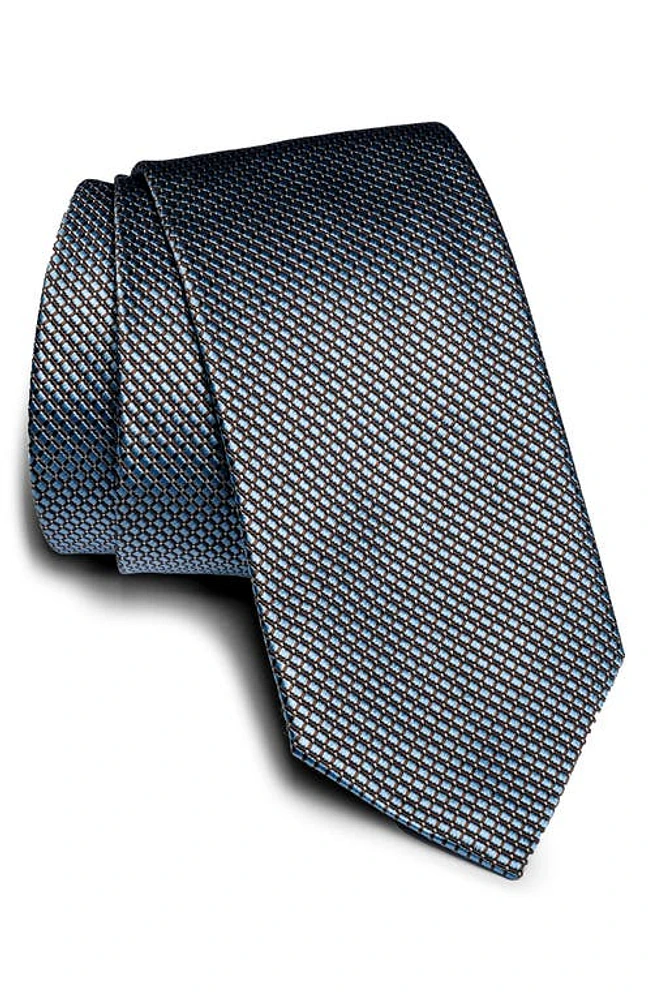 Jack Victor Sherbrooke Neat Silk & Cotton Tie in Sky Blue at Nordstrom