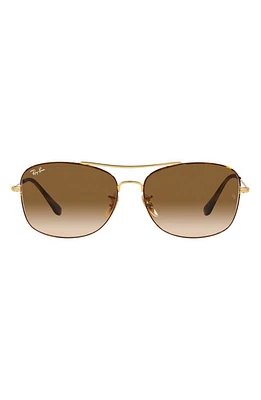 Ray-Ban 57mm Gradient Pillow Sunglasses in Havana at Nordstrom