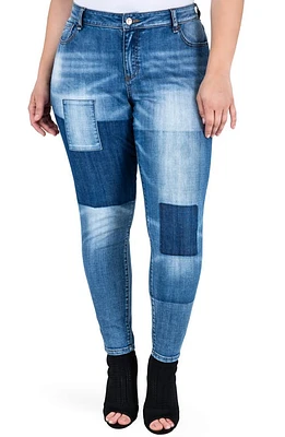 Standards & Practices Isabel Colorblock Skinny Jeans Periwinkle at Nordstrom,