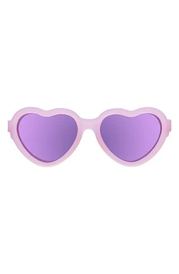 Babiators Kids' Polarized Heart Shaped Sunglasses in Frosted Pink at Nordstrom