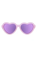 Babiators Kids' Polarized Heart Shaped Sunglasses in Frosted Pink at Nordstrom