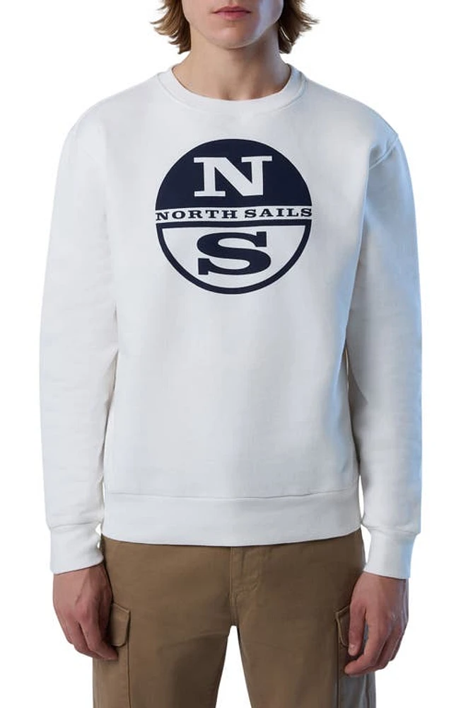 NORTH SAILS Logo Graphic Cotton Sweatshirt Marshmellow at Nordstrom,