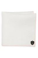 CLIFTON WILSON White Linen Pocket Square with Trim at Nordstrom