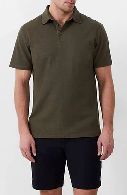 French Connection Grid Texture Polo in Olive at Nordstrom, Size Xx-Large