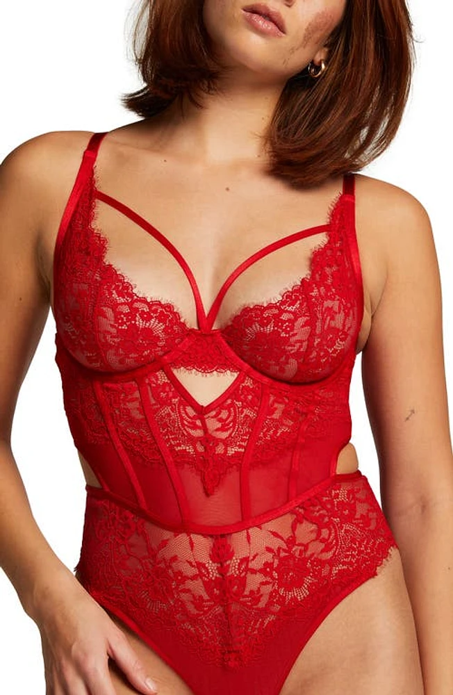 Hunkemöller Bella Underwire Teddy Tango Red at Nordstrom,