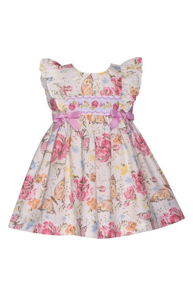 Iris & Ivy Butterfly Floral Smocked Ruffle Dress Bloomers Set Multi at Nordstrom