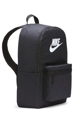 Nike Kids' Heritage Canvas Backpack in Black/Black/White at Nordstrom