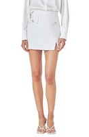 Endless Rose Patch Pocket Tweed Miniskirt White at Nordstrom,