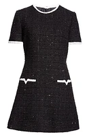 Valentino Garavani Metallic Tweed Minidress Nero Lurex/Avorio Lurex at Nordstrom, Us