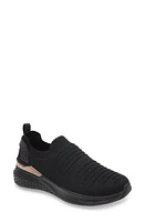 ara Monroe Slip-On Sneaker in Black Woven/Moro Metallic at Nordstrom, Size 10.5Us