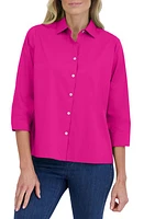 Foxcroft Sanda Cotton Blend Button-Up Shirt at Nordstrom,