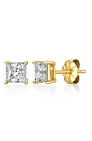 Crislu Cubic Zirconia Stud Earrings in 18Kt Yellow Gold at Nordstrom