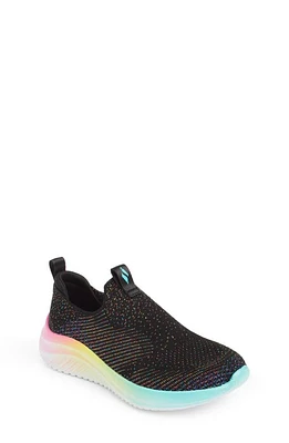 SKECHERS Kids' Ultra Flex 3.0 Slip-On Sneaker Black/Multi at Nordstrom, M