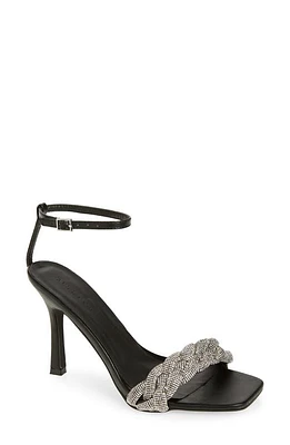 Billini Ballencia Crystal Ankle Strap Sandal Black-Diamante at Nordstrom,