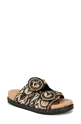 Sam Edelman Reina Slide Sandal Black/Natural at Nordstrom,